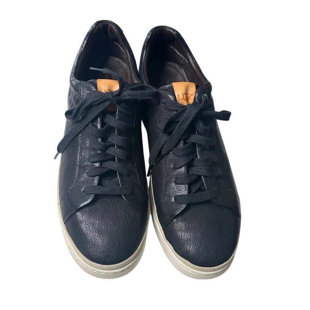 UGG Men's Black Low Trainer Full Grain Leather Cali Sneakers Shoes Size 11.5